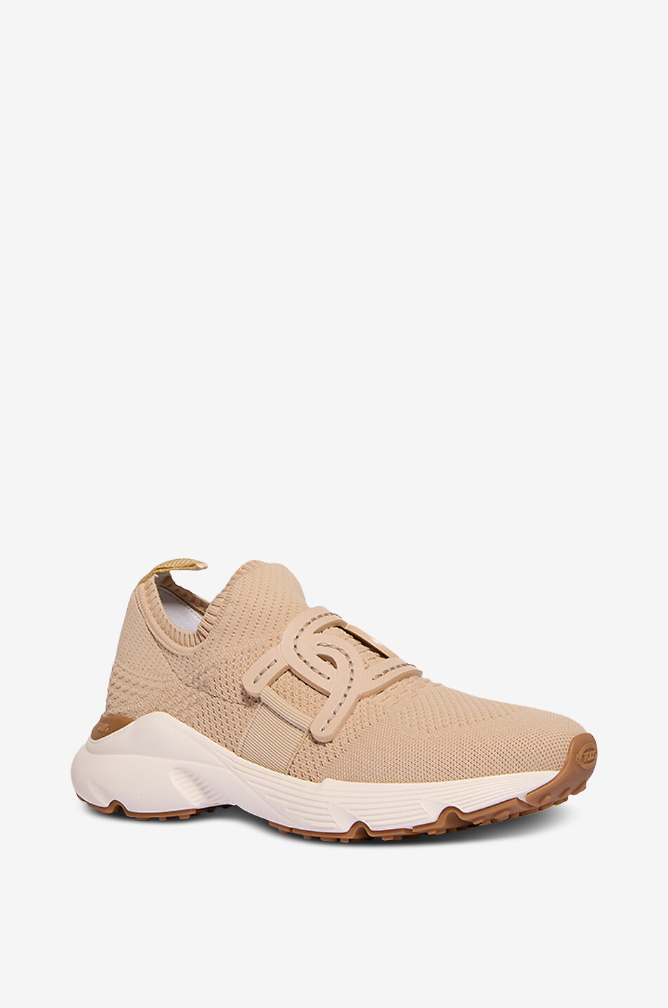 TOD'S Kate knit slip-on sneakers with leather Women BEIGE 1