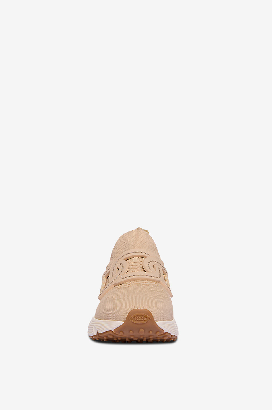 TOD'S Kate knit slip-on sneakers with leather Women BEIGE 2