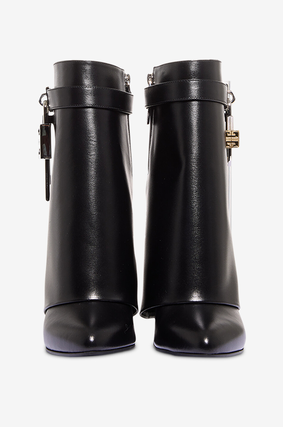 Bottines compensées en cuir de veau Shark Lock 90
