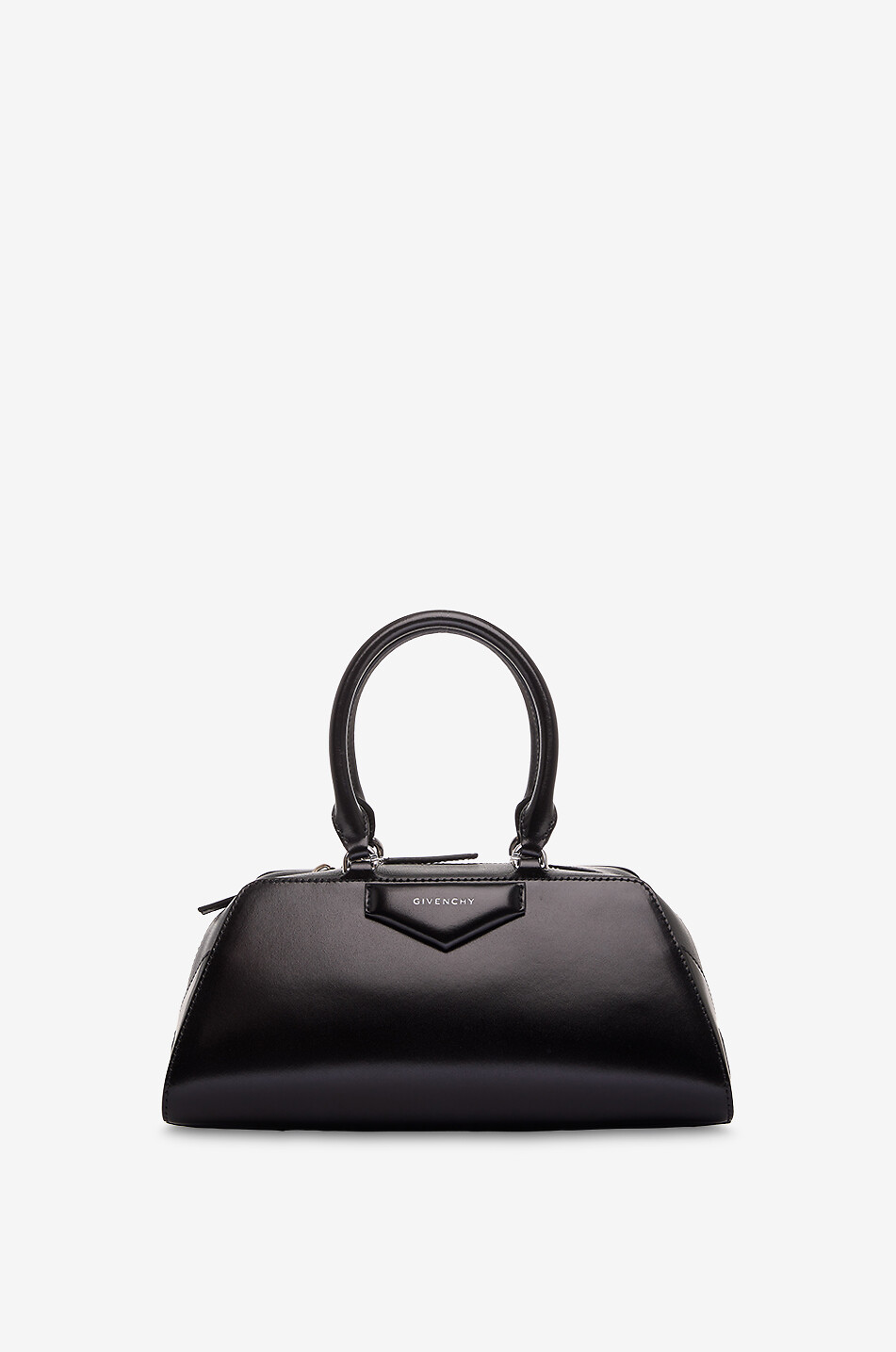 GIVENCHY Antigona East-West Small shiny leather handbag Women BLACK 1