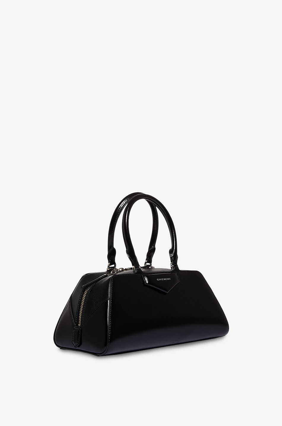 Handtasche aus glänzendem Leder Antigona East-West Small