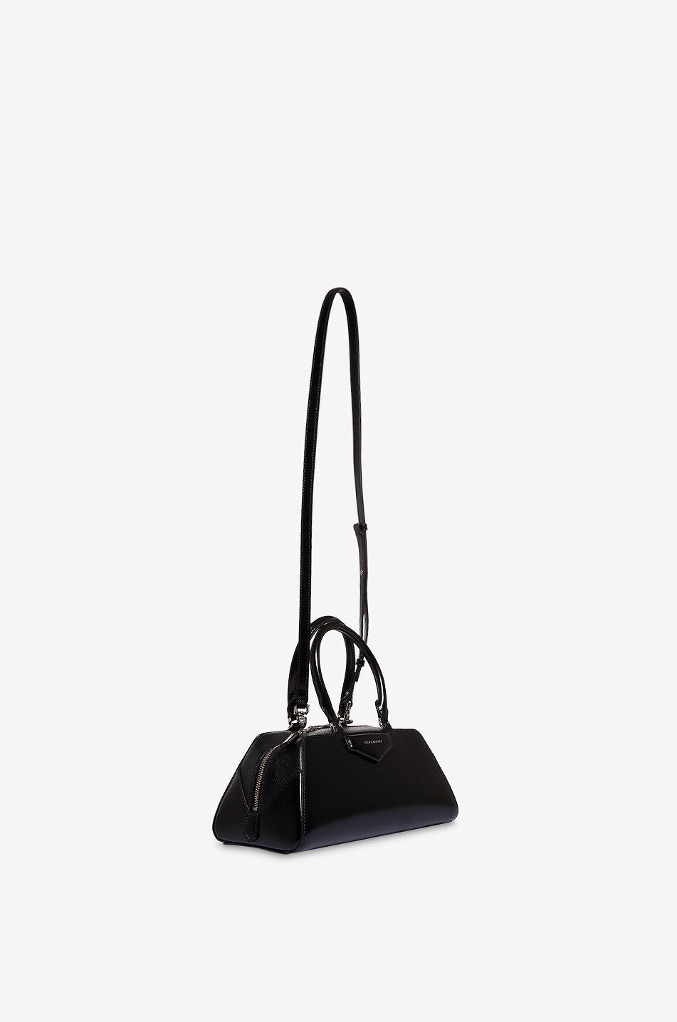 GIVENCHY Antigona East-West Small shiny leather handbag Women BLACK 5