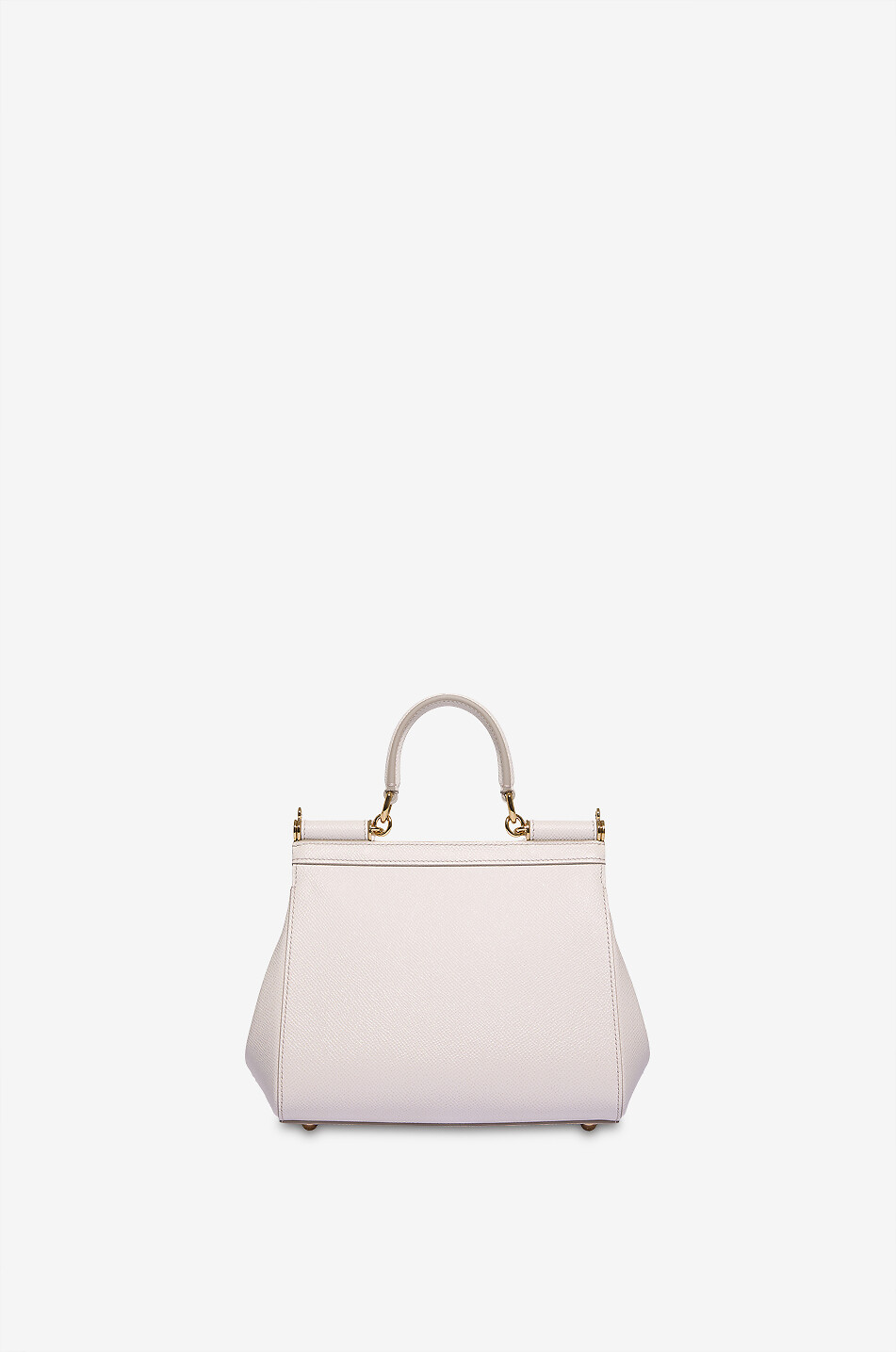 DOLCE & GABBANA Medium Sicily dauphine leather handbag Women WHITE 3