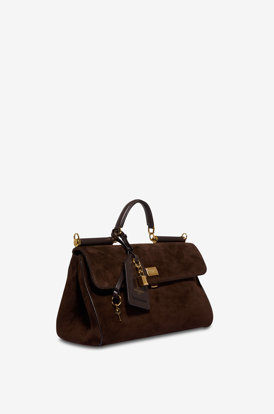 My Sicily suede handbag - DOLCE & GABBANA - DARK BROWN - Bongénie