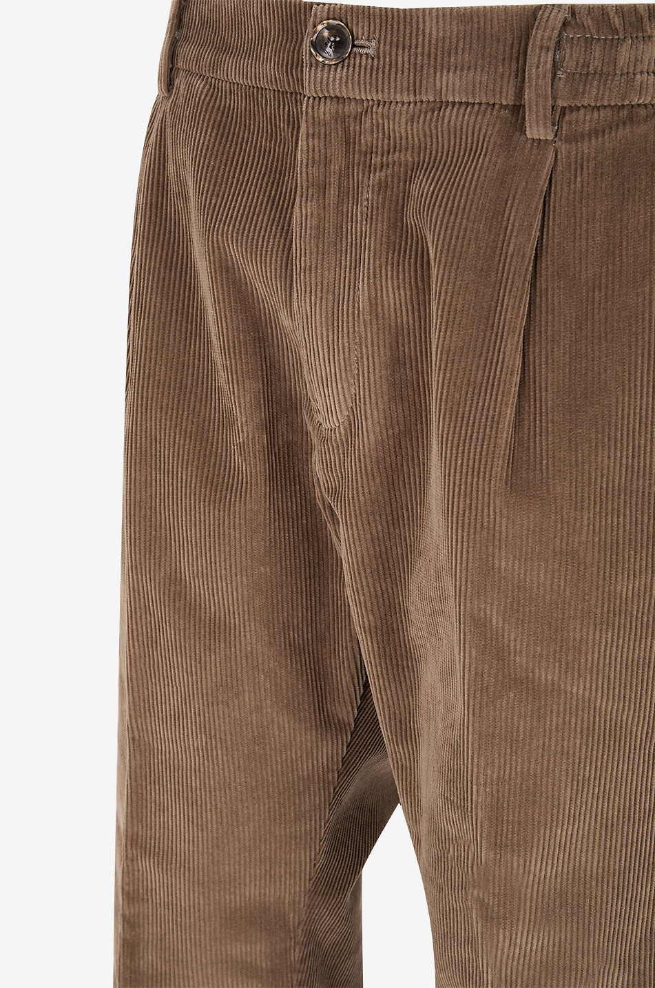 CRUNA Mitte corduroy slim pleated trousers Men BEIGE 3