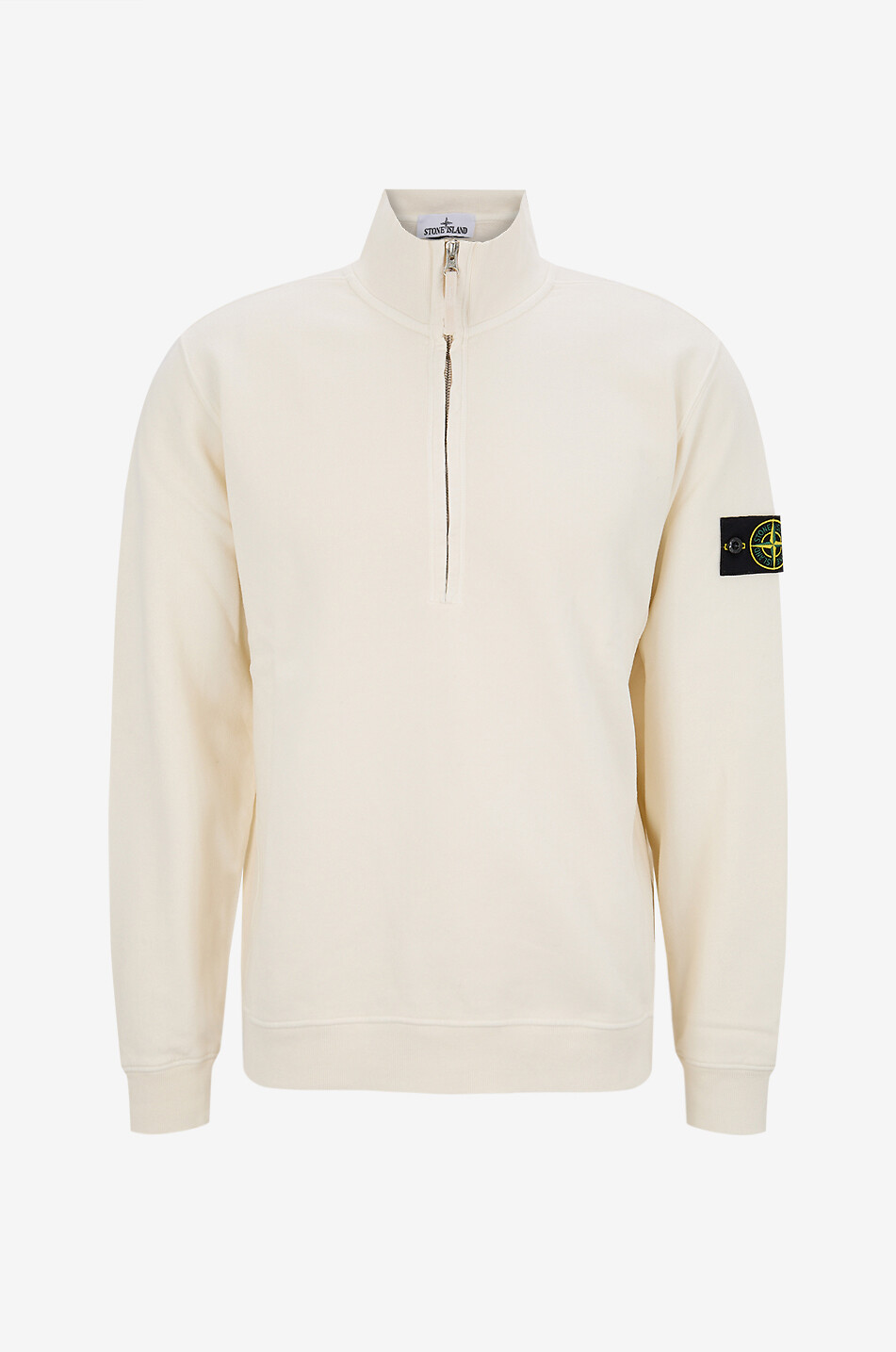 STONE ISLAND Sweatshirt mit Stehkragen und Reissverschluss 6100068 Herren CREMEFARBEN 1