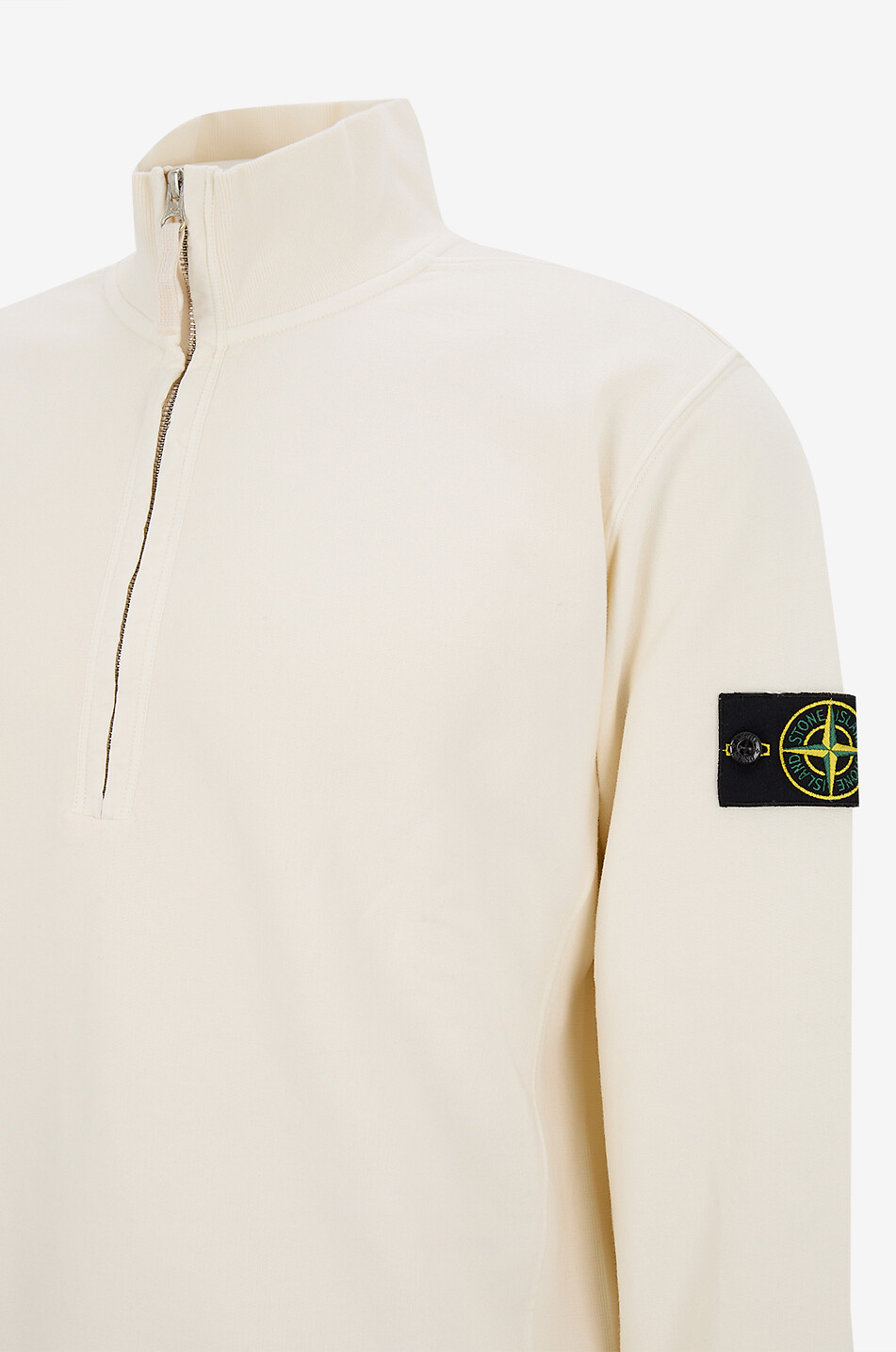 STONE ISLAND Sweatshirt mit Stehkragen und Reissverschluss 6100068 Herren CREMEFARBEN 3