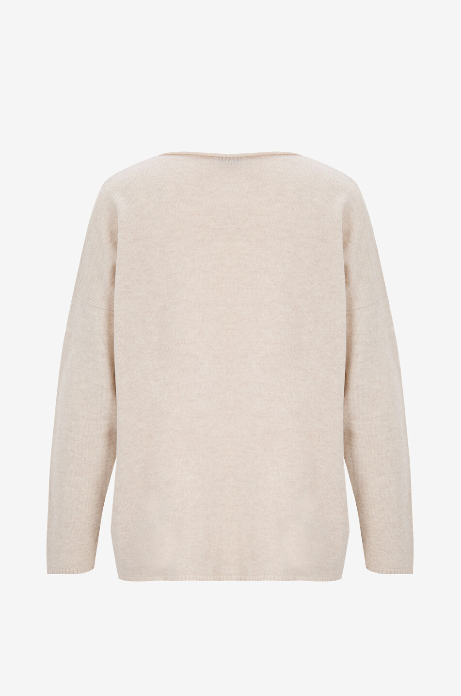 YC MILANO Pull en jersey à col bateau brodé Femme Beige clair 2