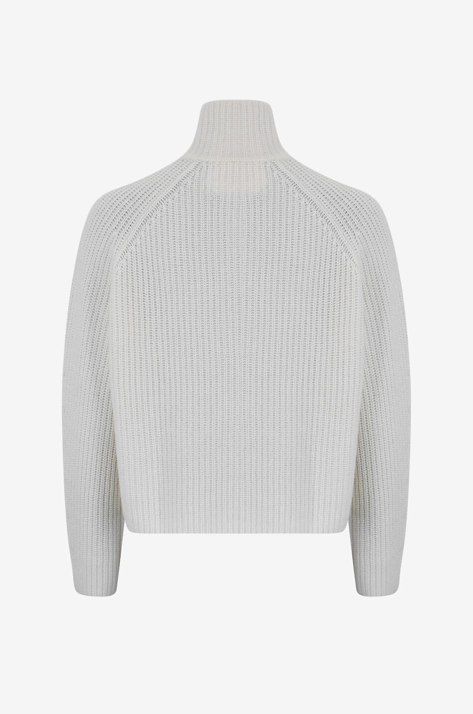 LISA YANG Cardigan zippé côtelé en cachemire Sadie Femme BLANC CASSE 2