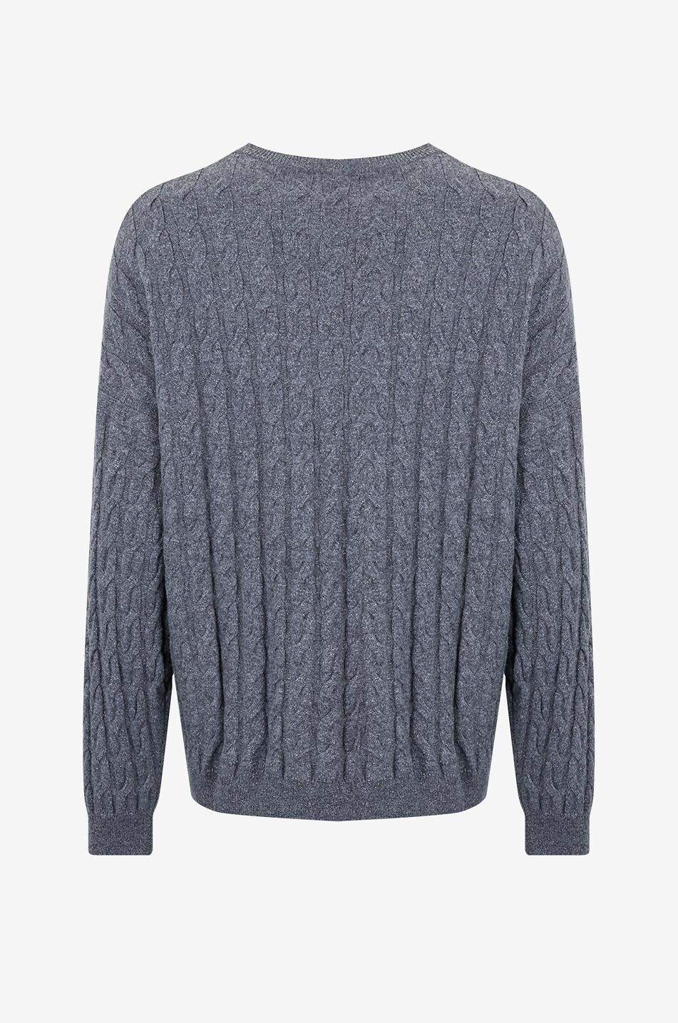 LISA YANG Pull à col rond en maille pailletée Martina Femme GRIS FONCÉ 2