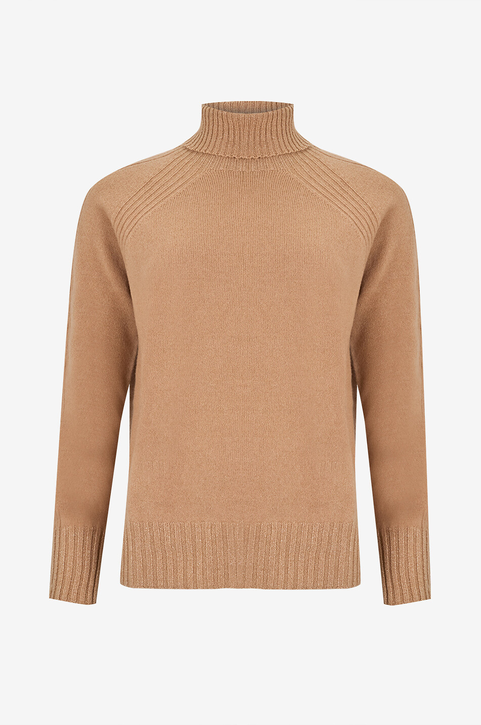 TWINSET High-neck lurex knit pullover Women BEIGE 1