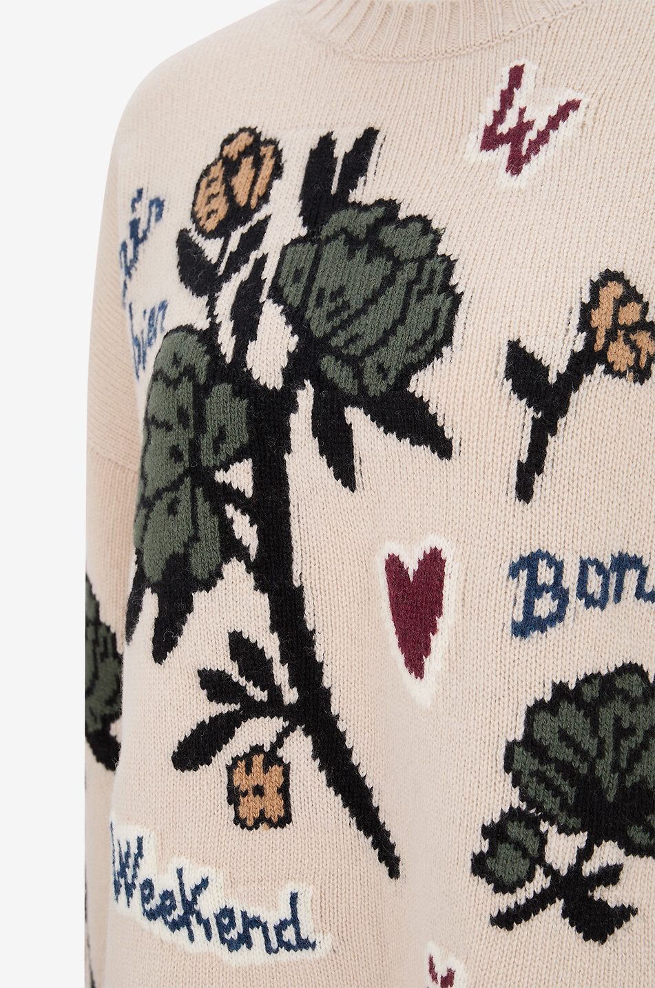 WEEKEND MAX MARA Pavidi patterned knit jumper Women Light beige 3