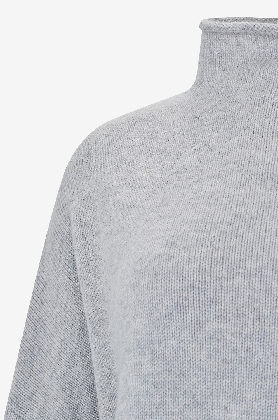 LISA YANG Sandy funnel neck boxy cashmere jumper Women LIGHT GREY 3