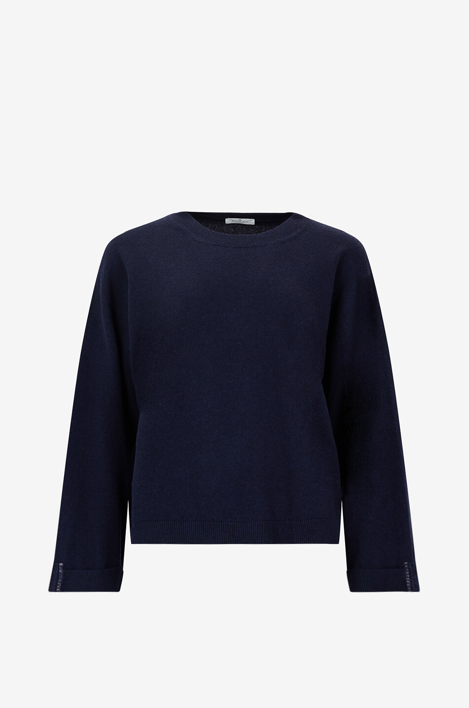PANICALE Strickpullover mit Rundhalsausschnitt und Bündchen Damen DUNKELBLAU 1