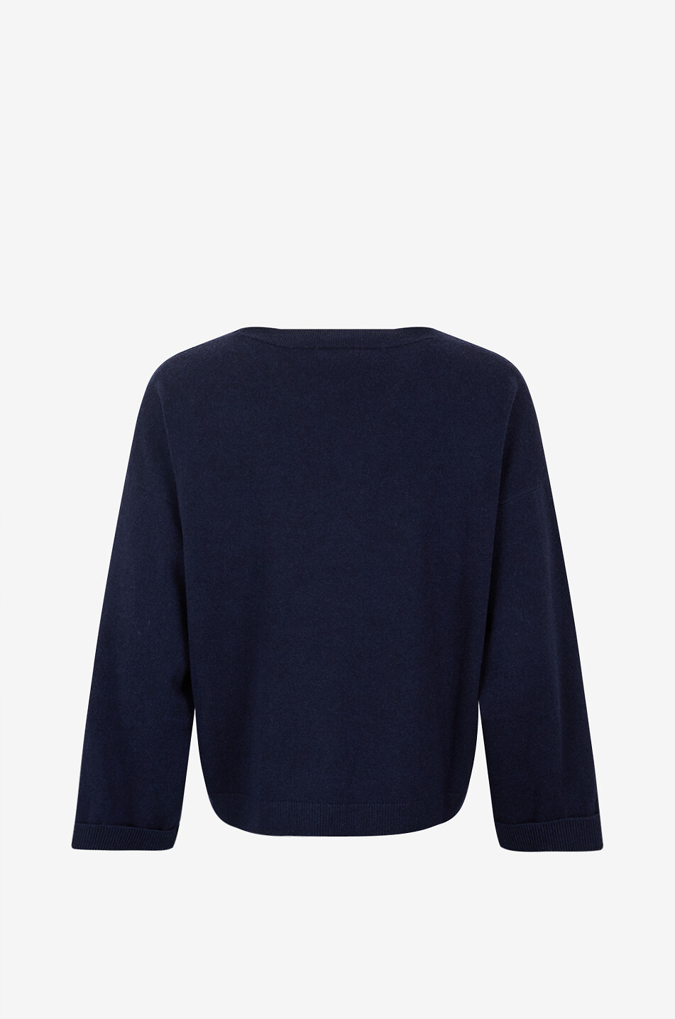 PANICALE Strickpullover mit Rundhalsausschnitt und Bündchen Damen DUNKELBLAU 2