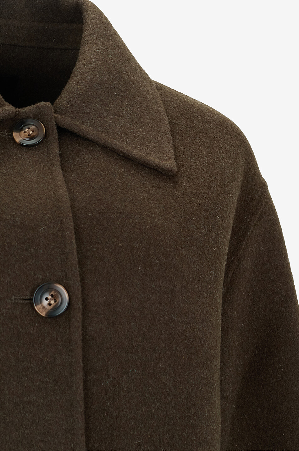 SOEUR Kurzer Mantel aus Flanell Gyoda Damen KHAKI 3