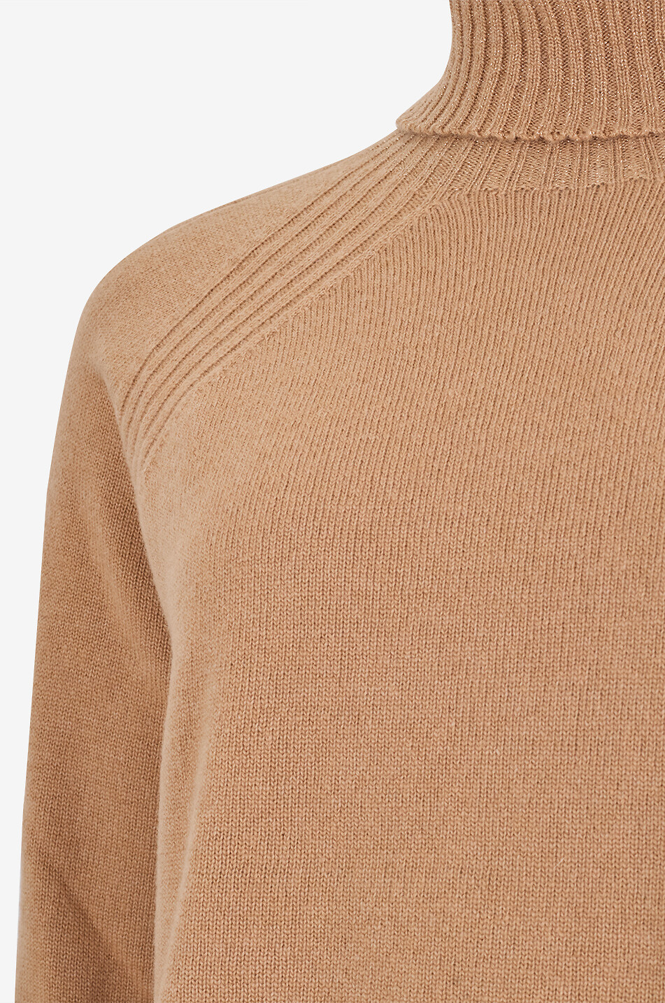 TWINSET High-neck lurex knit pullover Women BEIGE 3
