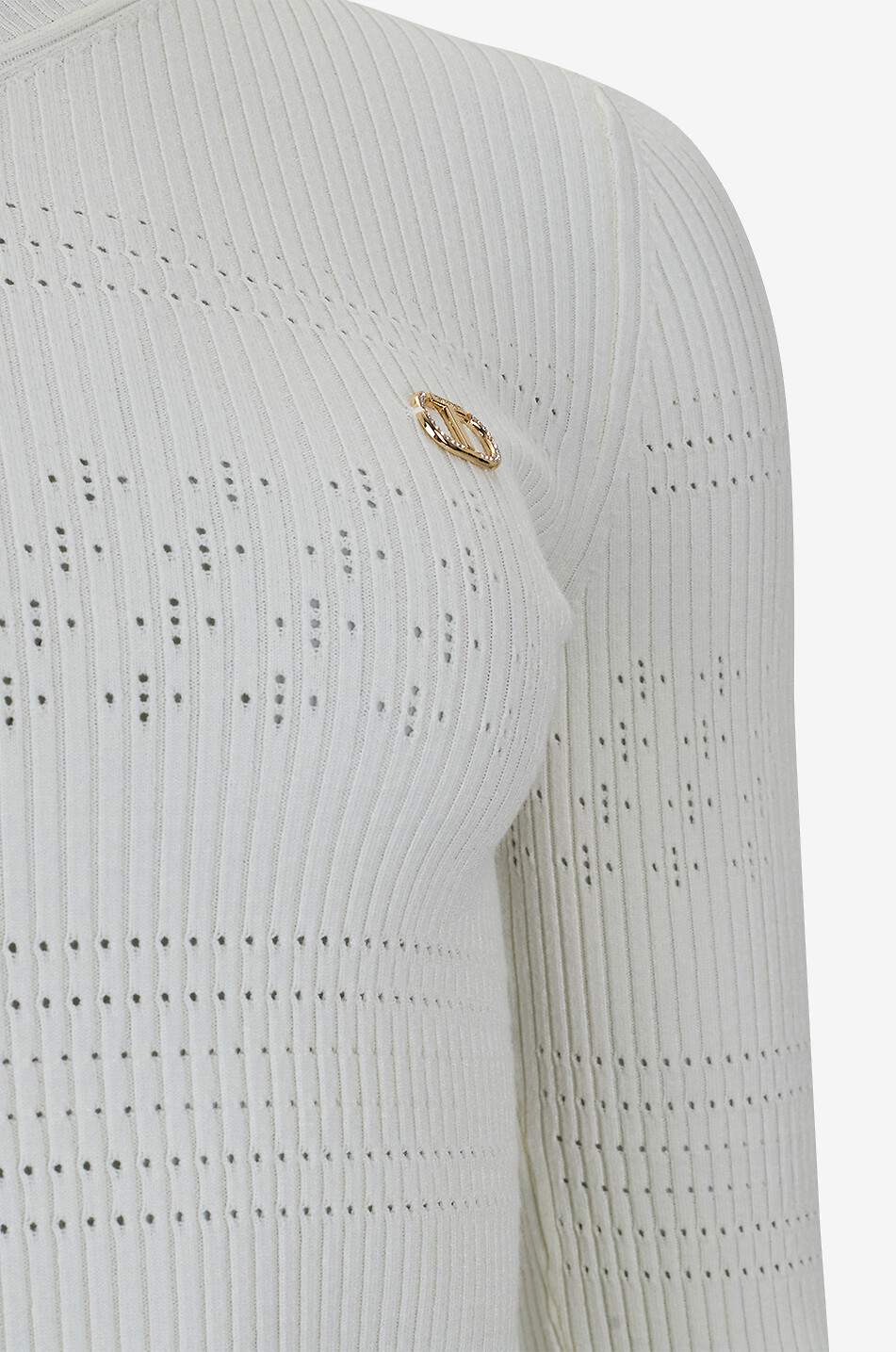 TWINSET Jersey crewneck pullover Women EGGSHELL 3