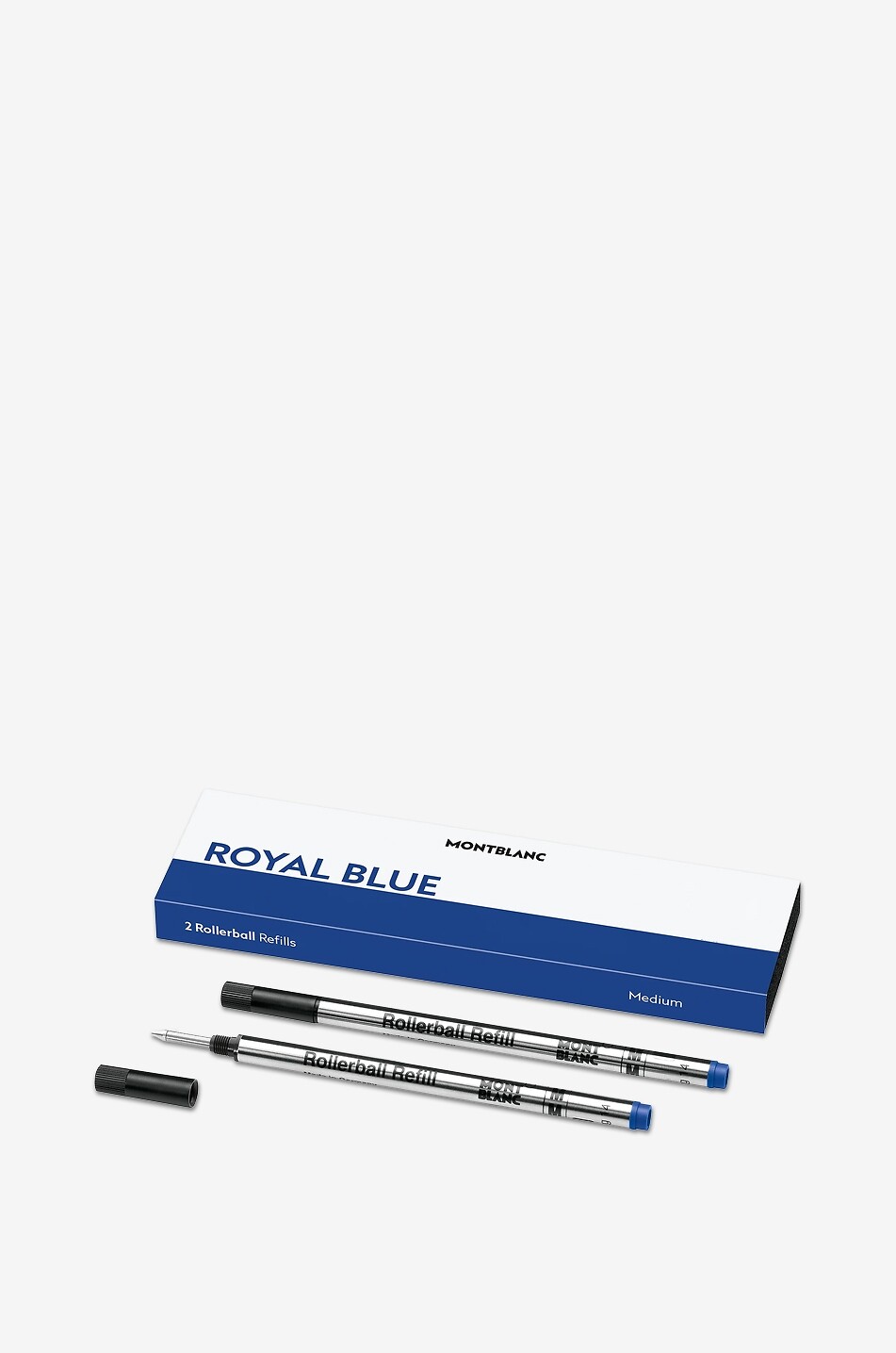MONTBLANC 2x Recharges pour Rollerball, Royal Blue Maison BLEU FONCE 1