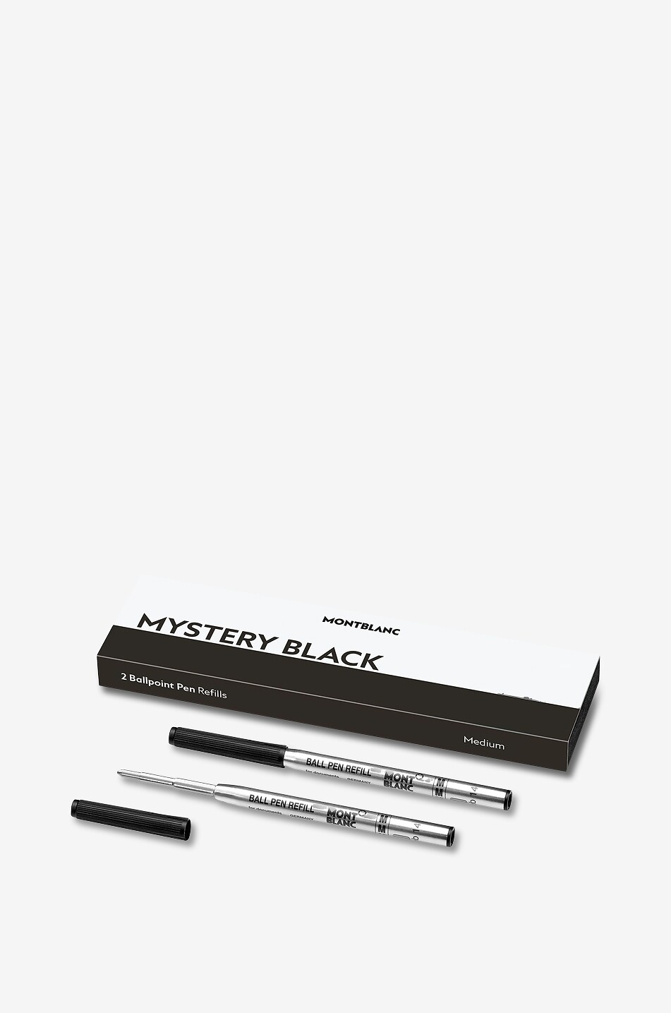MONTBLANC 2x Kugelschreiberminen, Mystery Black Haus SCHWARZ 1