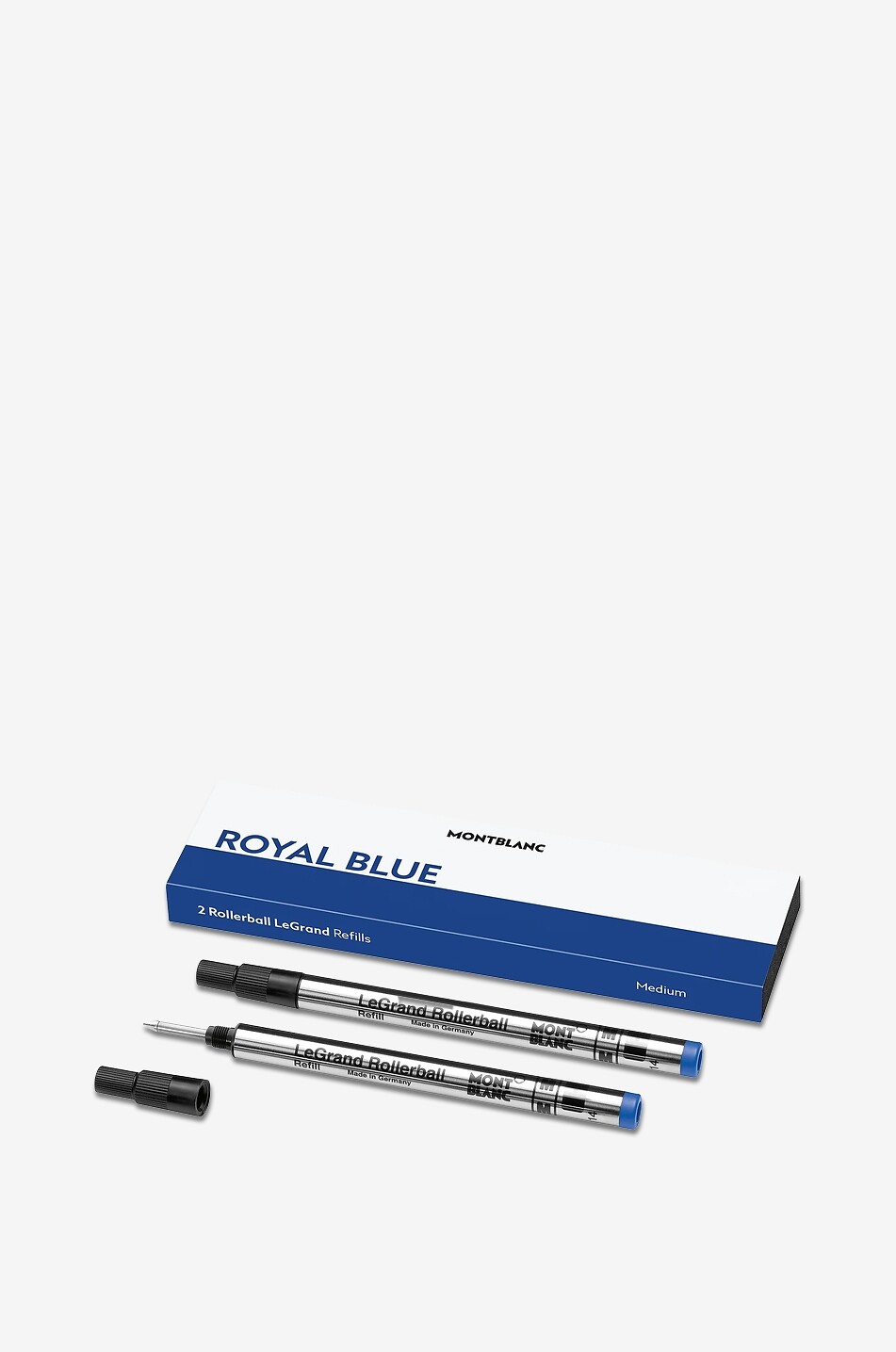 MONTBLANC 2x Recharges pour Rollerball Legrand, Royal Blue Maison BLEU FONCE 1