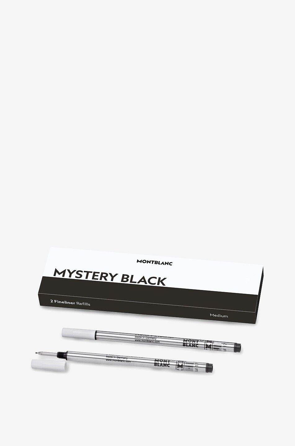 MONTBLANC 2x Recharges pour Feutre Fin, Mystery Black Maison NOIR 1