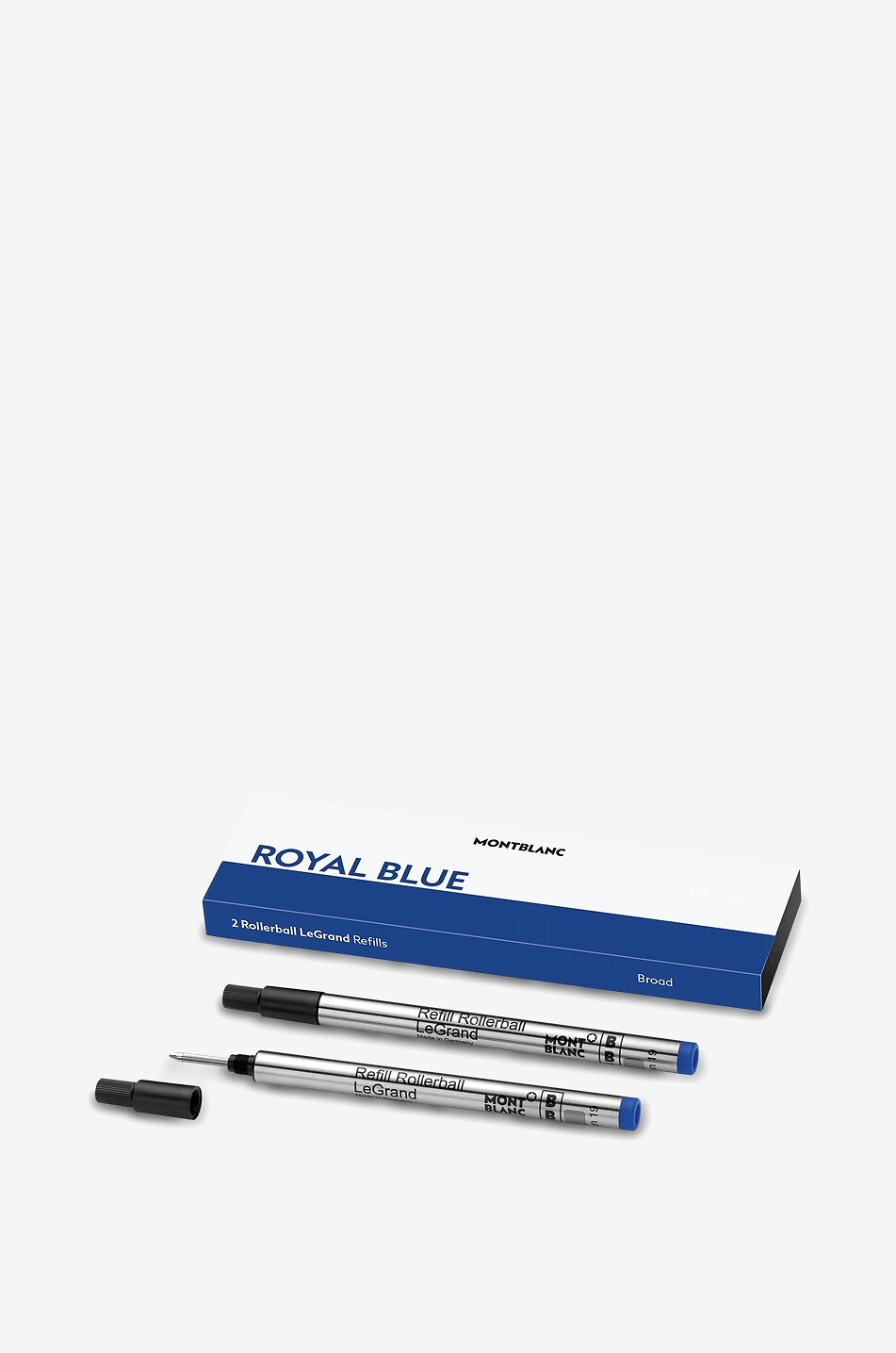 2 Rollerball LeGrand Refills, Royal Blue - Broad