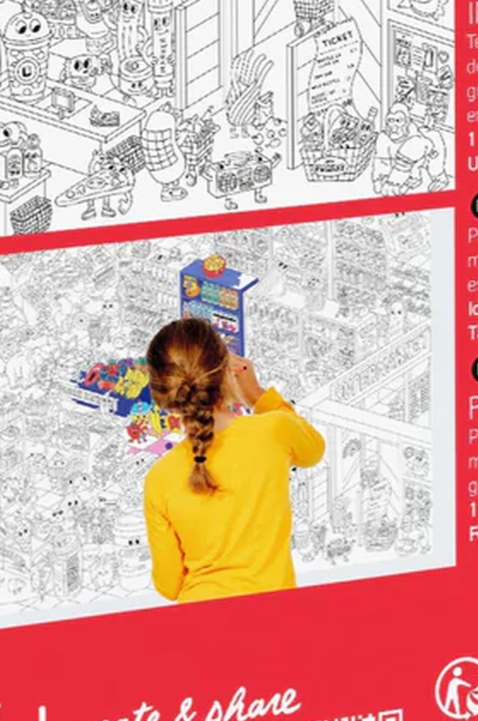OMY Giant Children's Supermarket Poster Unisex MULTI COLOURED 2