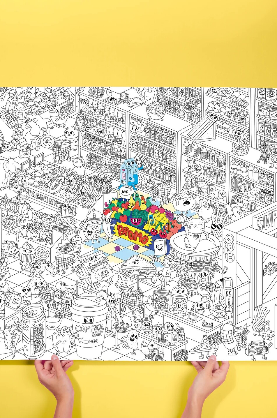 OMY Giant Children's Supermarket Poster Unisex MULTI COLOURED 3