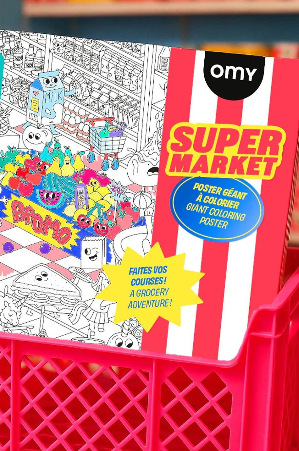 OMY Giant Children's Supermarket Poster Unisex MULTI COLOURED 4