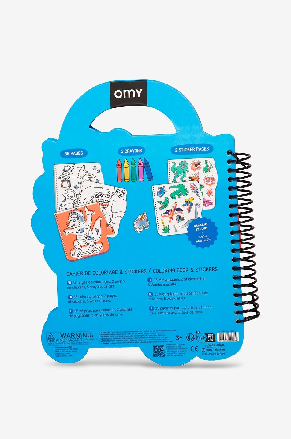 OMY Super cahier de coloriage et d'autocollants enfant Unisexe MULTICOLORE 2