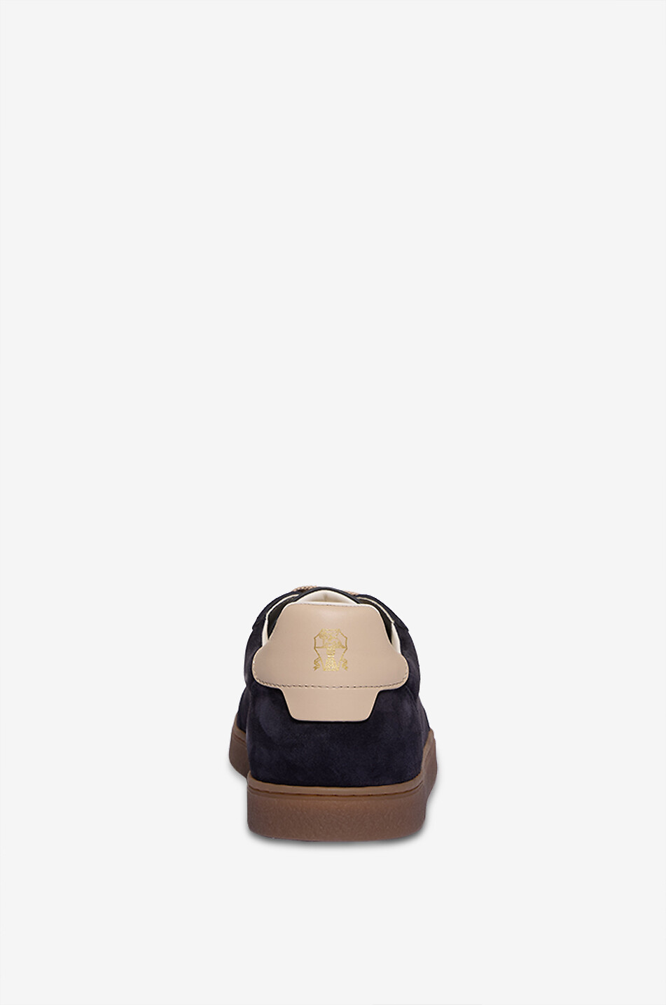 BRUNELLO CUCINELLI Niedrige Schnürsneakers aus gewaschenem Wildleder Herren DUNKELBLAU 4