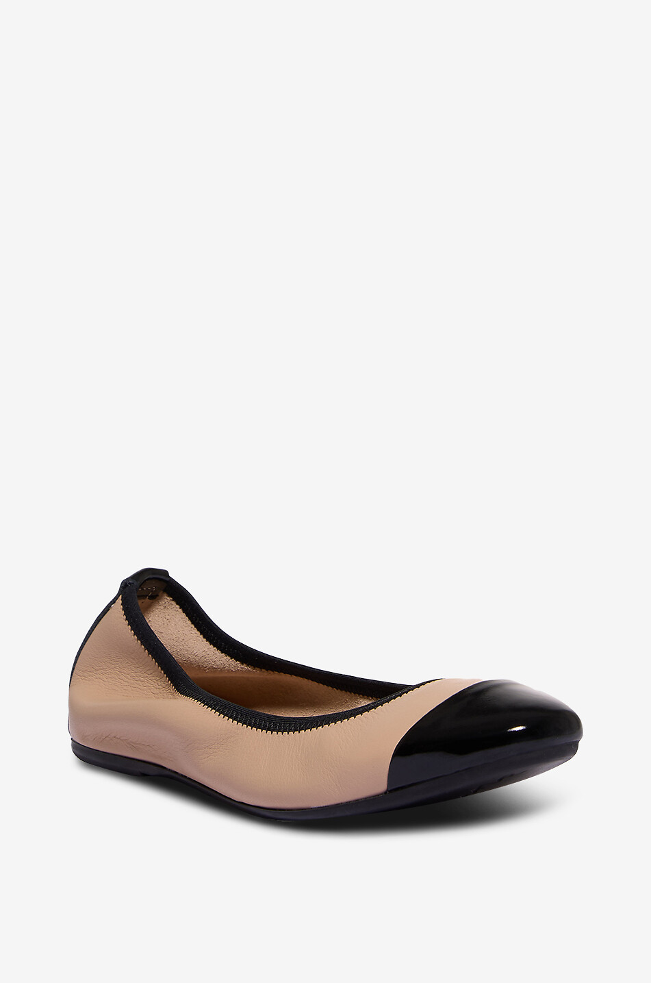 Ballerines en cuir nappa et cuir verni Minni