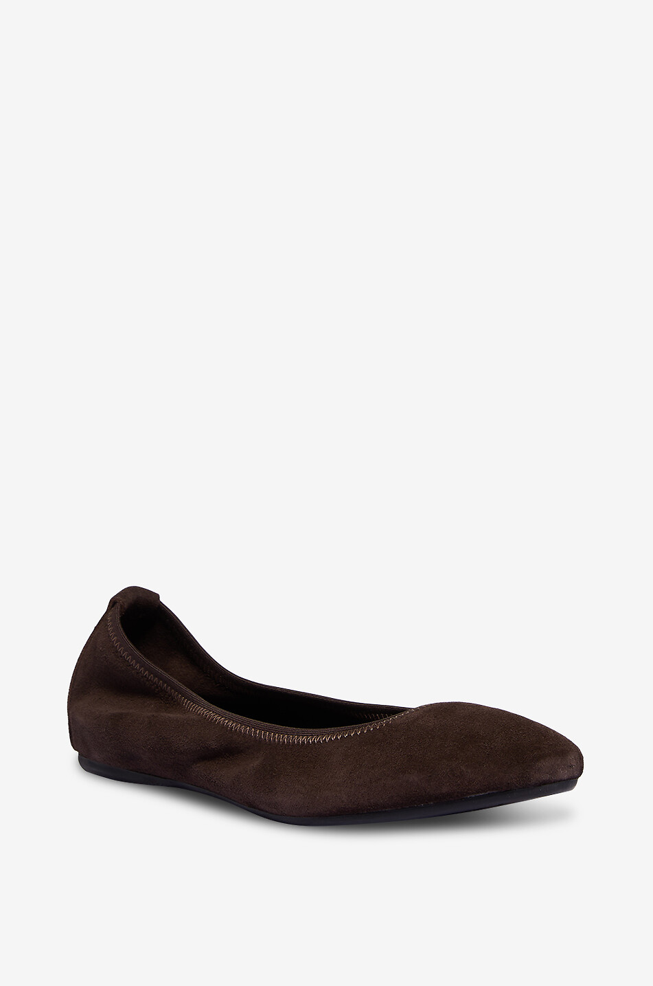 BONGÉNIE Ballerines en daim à bout rond Minni Femme MARRON FONCÉ 1