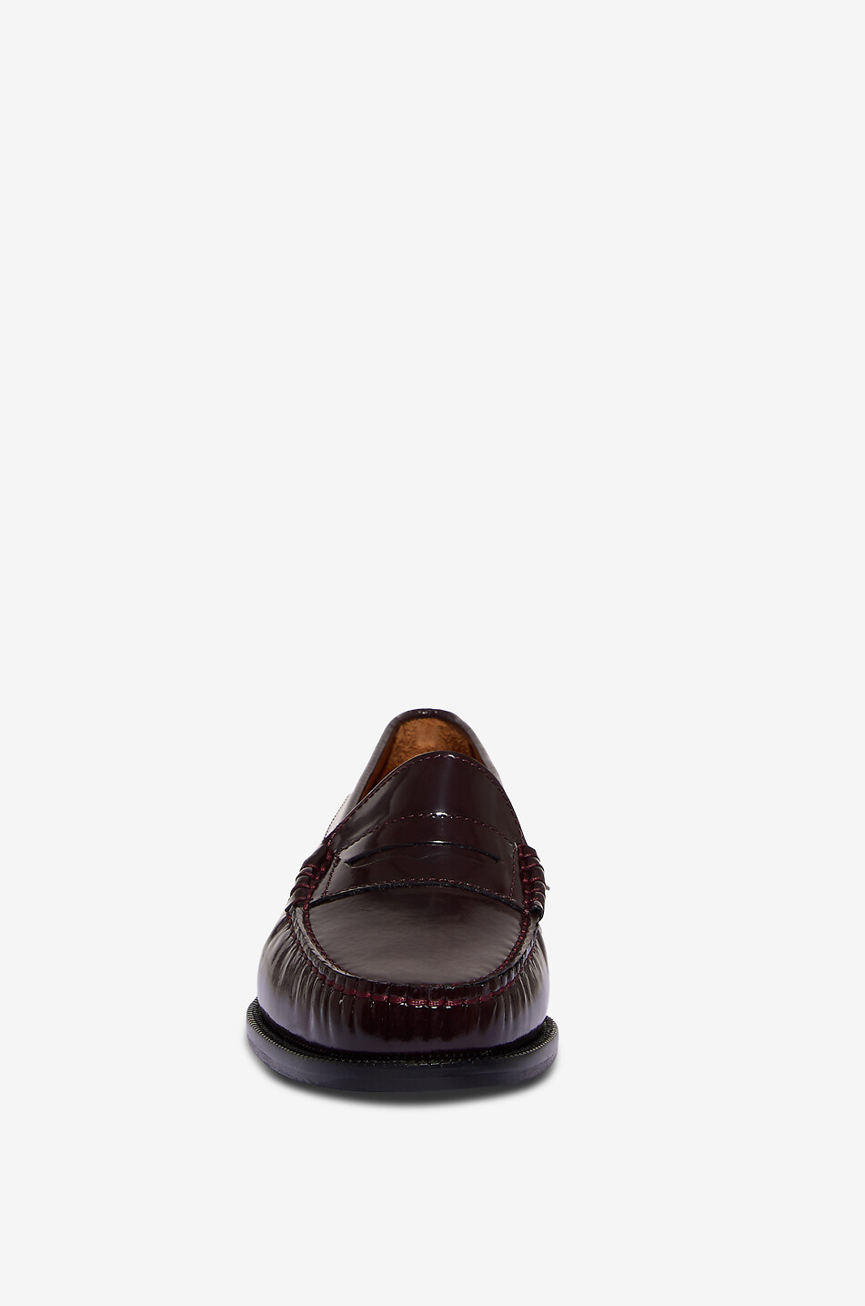 BONGÉNIE Mocassins en cuir verni College Femme ROUGE FONCÉ 2