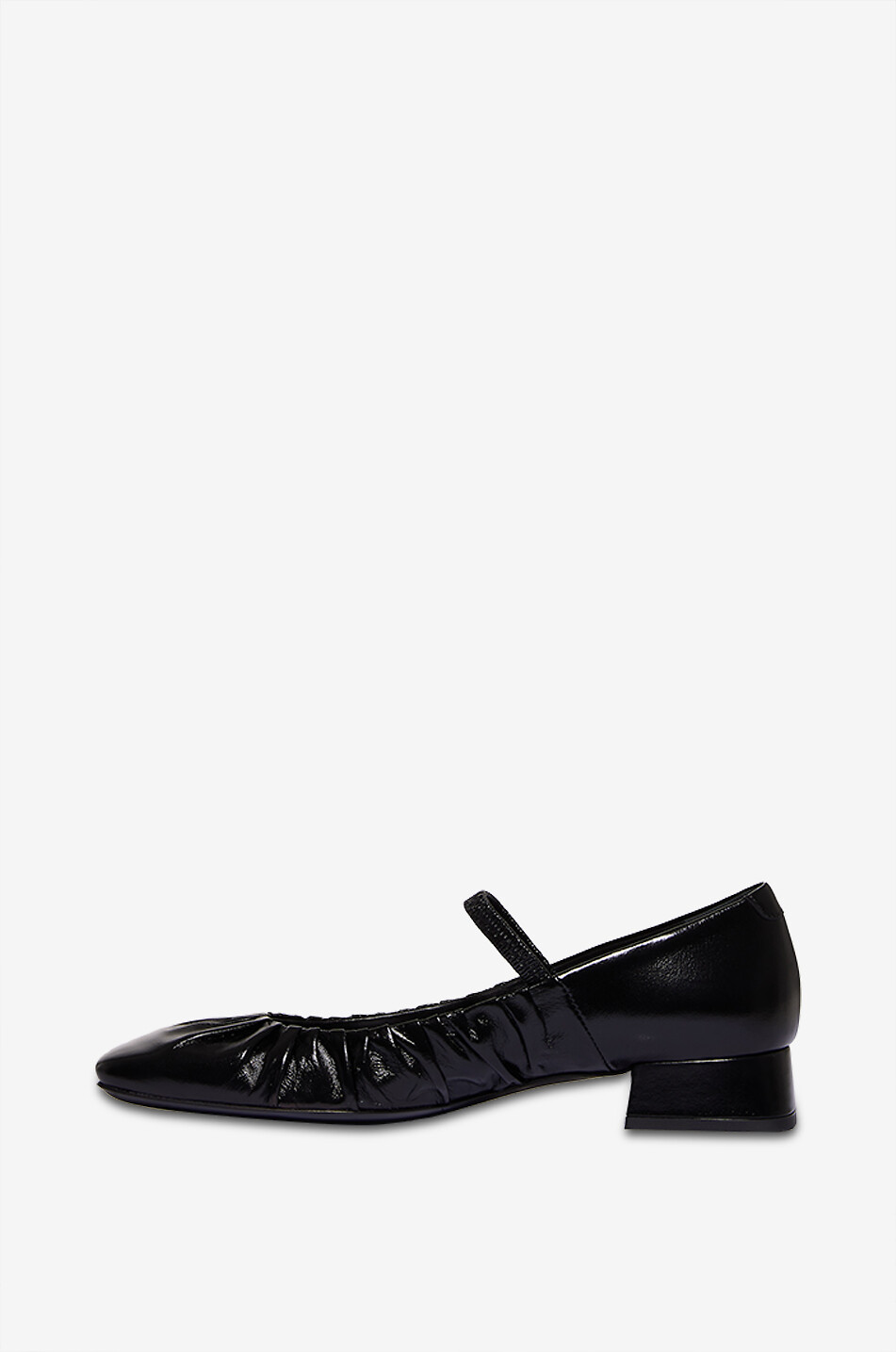 GUGLIELMO ROTTA Mila Cannes 25 gathered leather Mary Jane flats Women BLACK 3