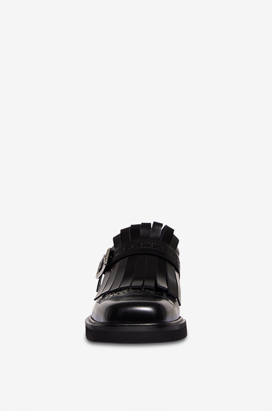 GUGLIELMO ROTTA Square Toe Fringe patent leather derby shoes Women BLACK 2