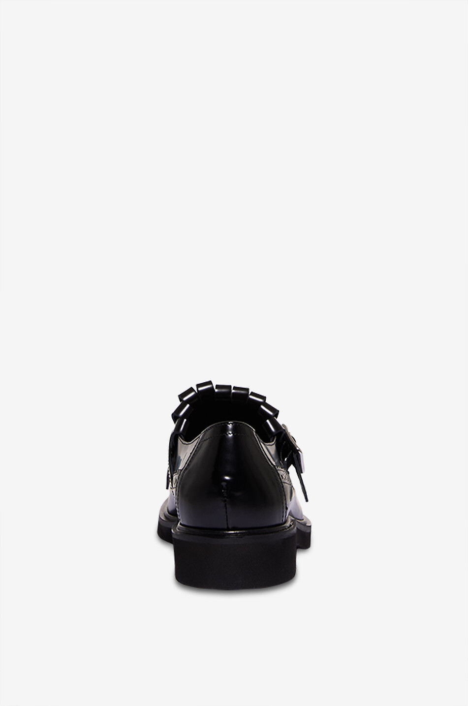 GUGLIELMO ROTTA Square Toe Fringe patent leather derby shoes Women BLACK 4
