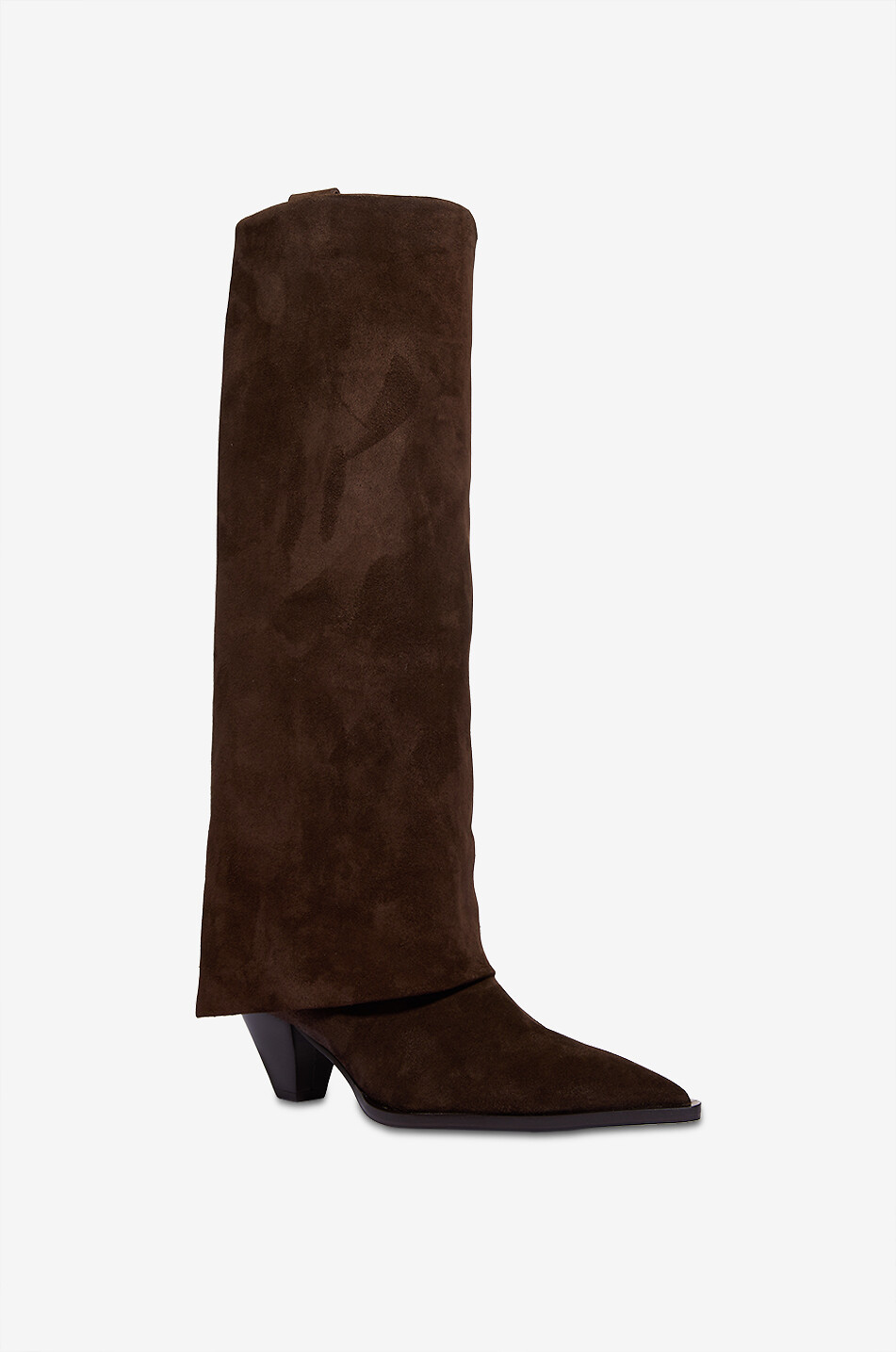 Bottes en daim à tige rabattue et talon Annick 50