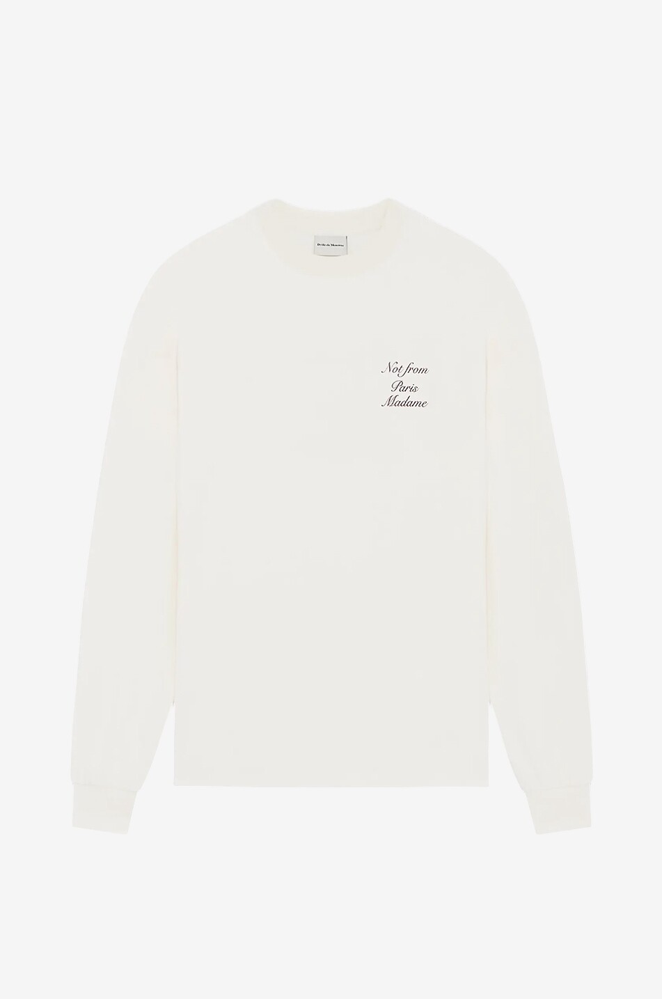 DROLE DE MONSIEUR Slogan Calligraphy long-sleeved T-shirt Men EGGSHELL 1
