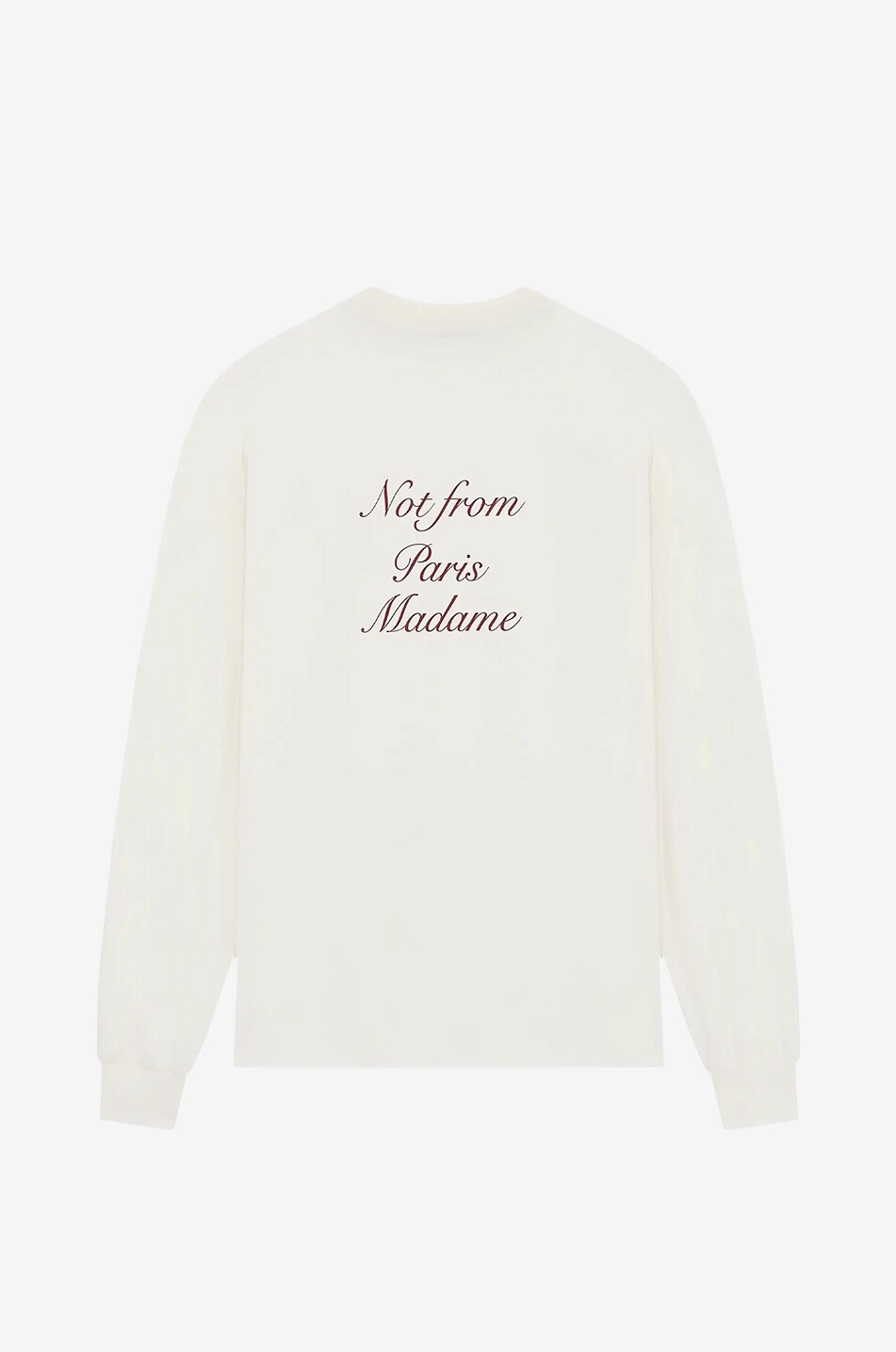 DROLE DE MONSIEUR Slogan Calligraphy long-sleeved T-shirt Men EGGSHELL 2