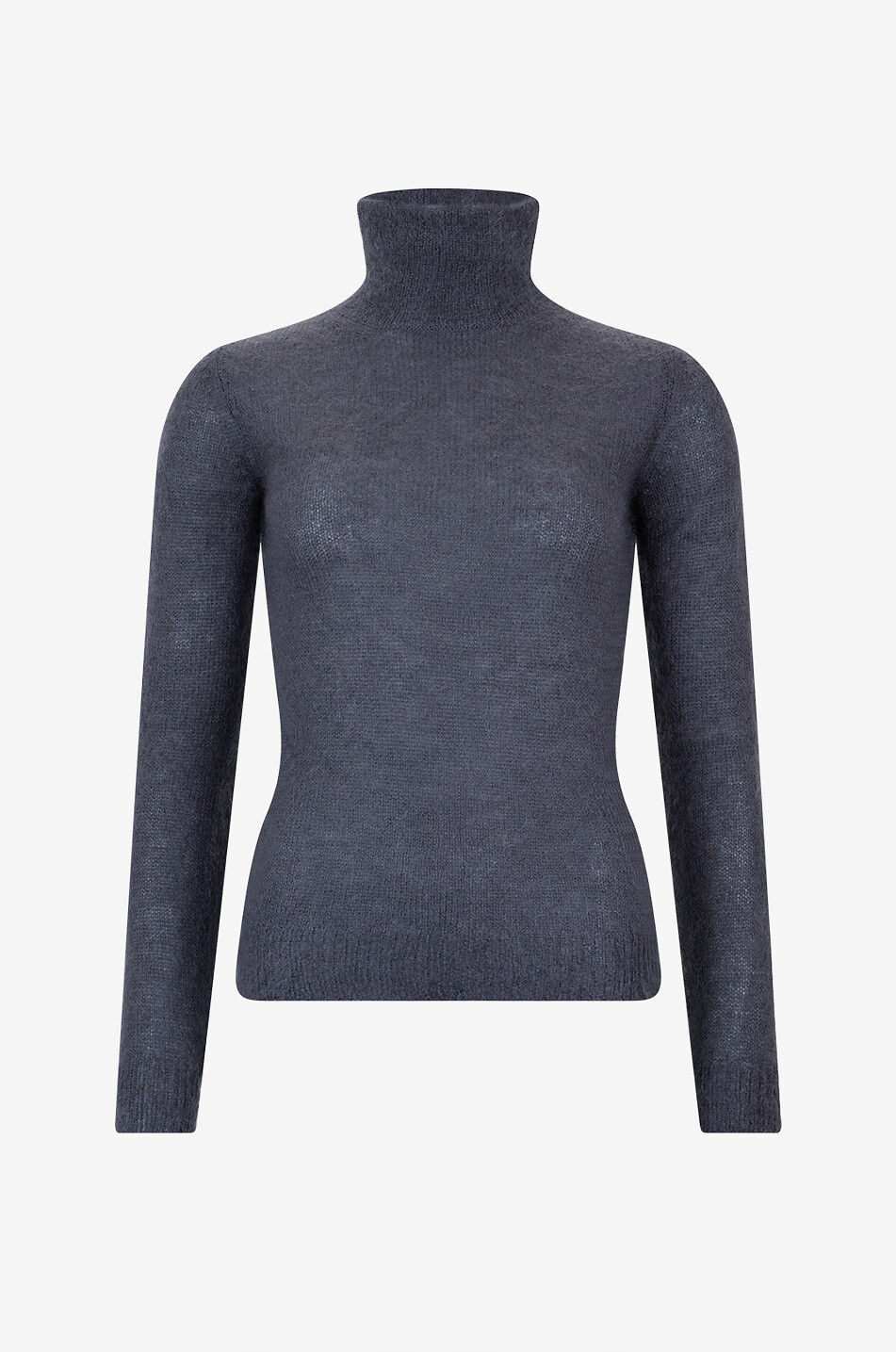 JACOB COHEN Pull col montant en mohair et soie Femme GRIS FONCÉ 1