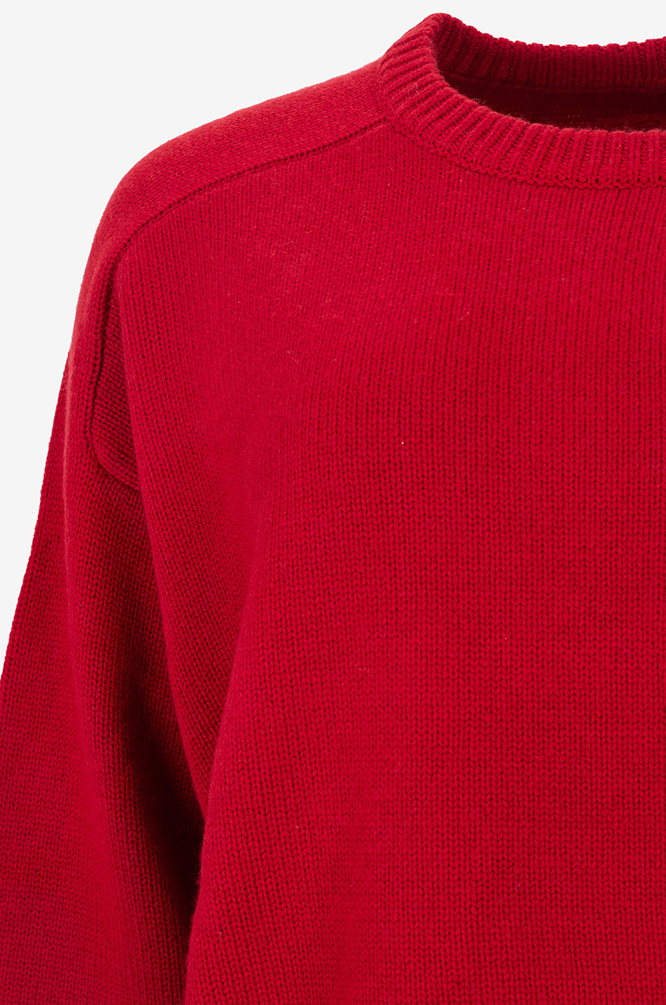 LOULOU DE SAISON Bruzzi knitted short crewneck jumper Women RED 3