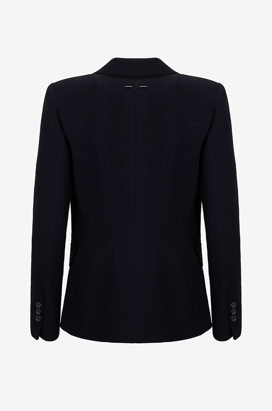 BARBARA BUI Herringbone wool single-breasted slim blazer Women DARK BLUE 2