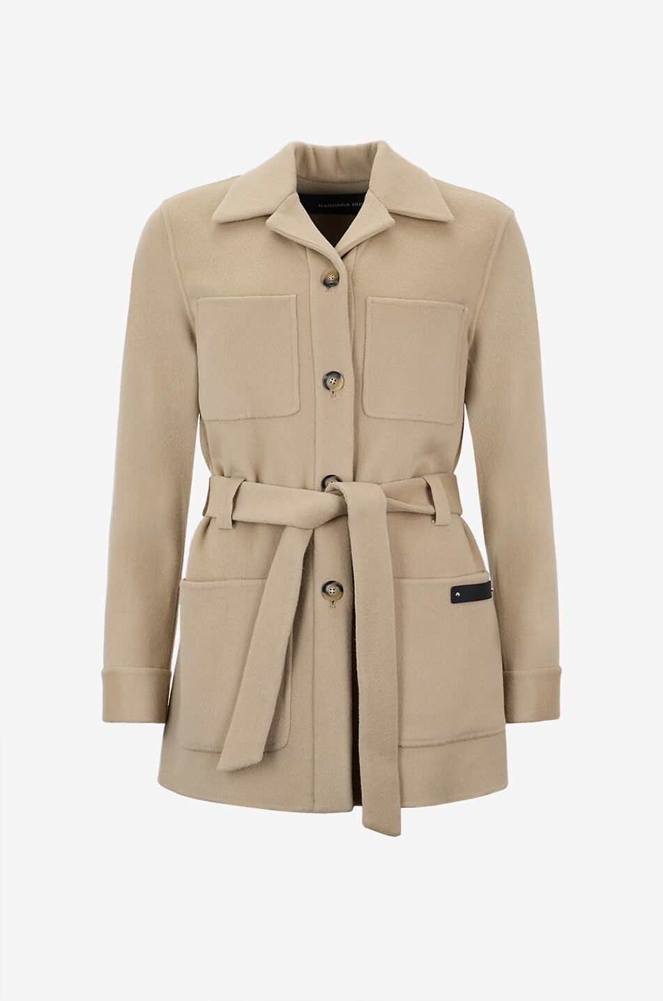 Manteau court en flanelle de laine et cachemire BARBARA BUI