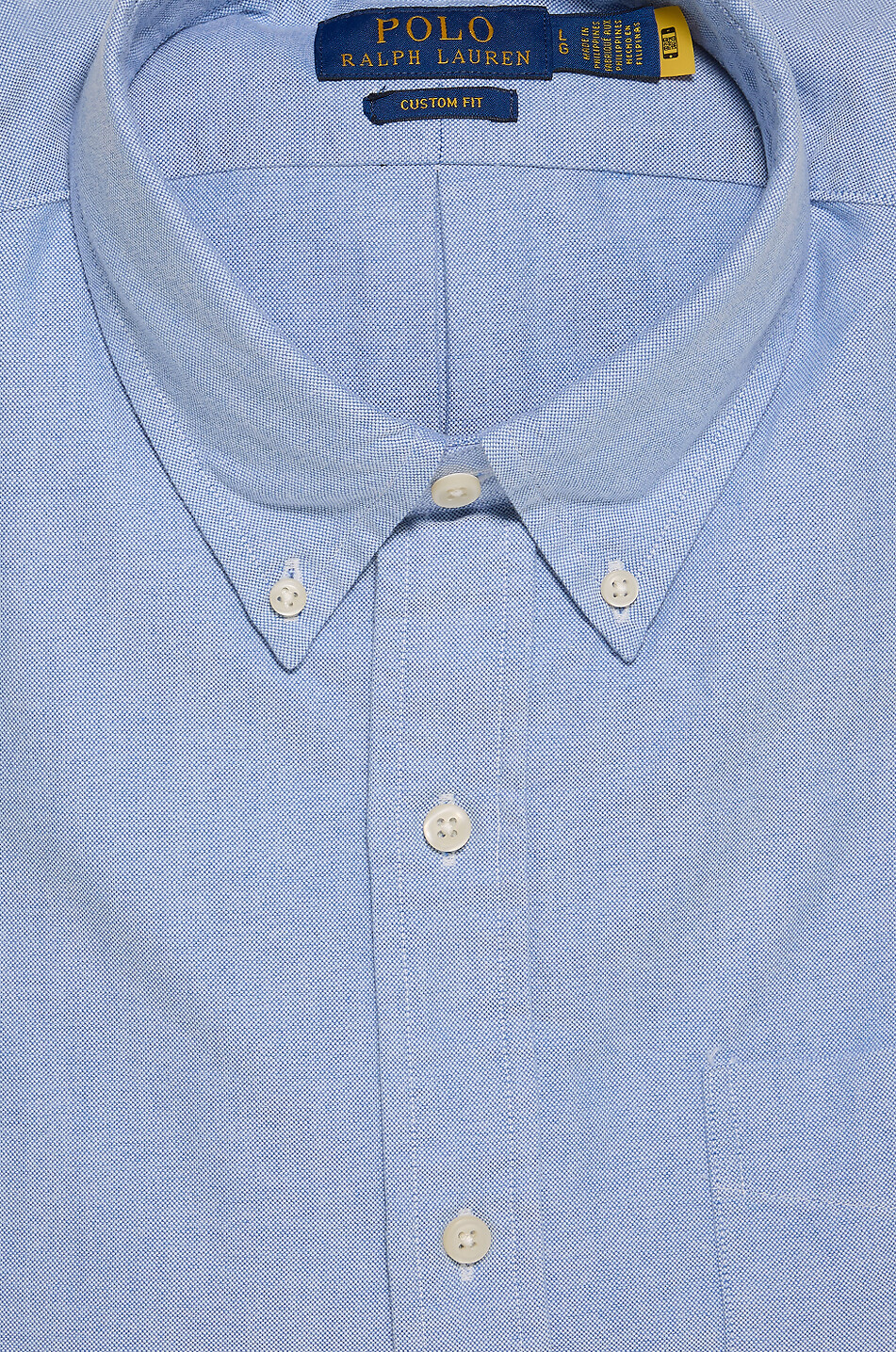 POLO RALPH LAUREN Custom Fit dog embroidered oxford shirt Men BLUE 2