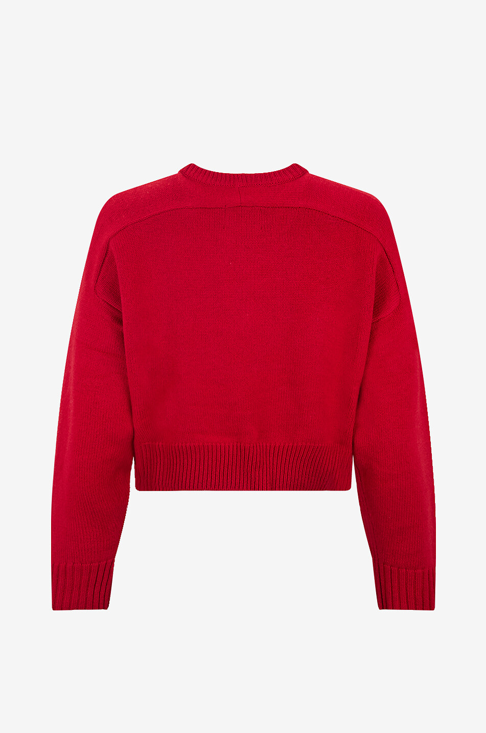 LOULOU DE SAISON Bruzzi knitted short crewneck jumper Women RED 2