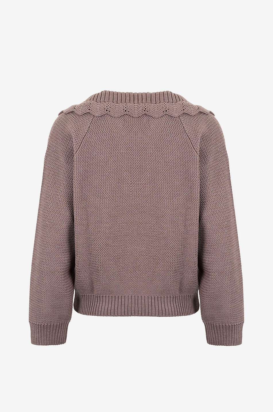 MOLLI Santo scalloped collar knit pullover Women BROWN 2