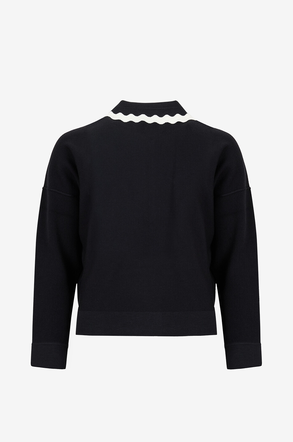 MOLLI Top à col polo en maille Duchesse Femme NOIR 2