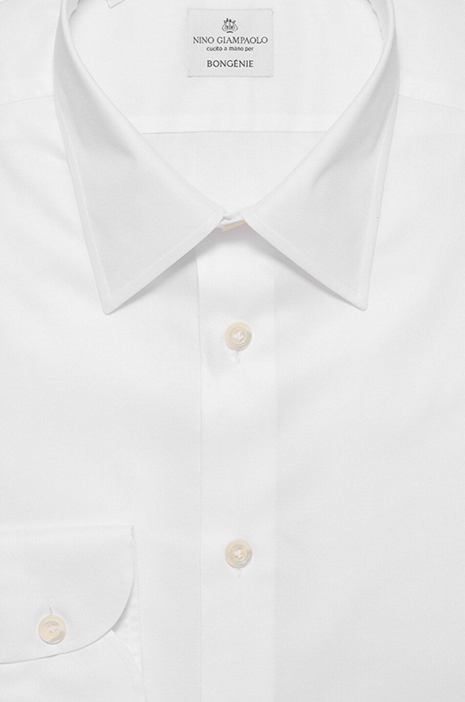 NINO GIAMPAOLO French-collar popeline shirt Men WHITE 2